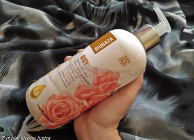 BIOBAZA mleczko do ciała z kompleksem olejków E5 róża i pelargonia | Z mojej strony lustra - blog kosmetyczny