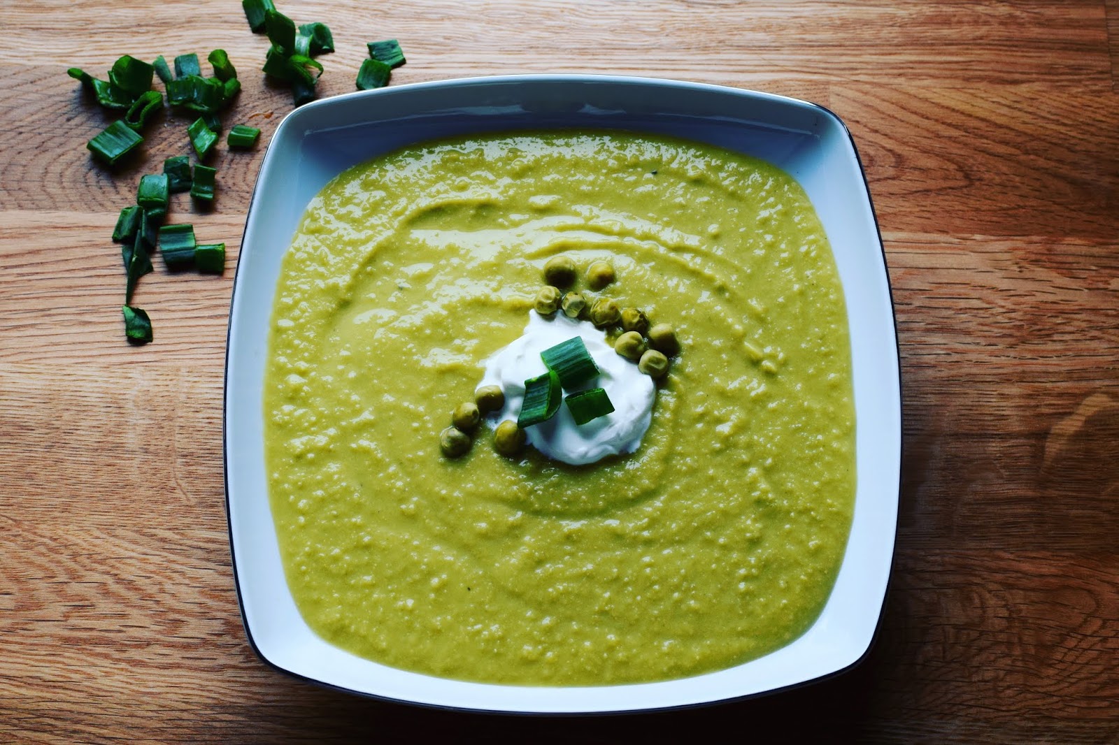 Zupa krem z zielonego groszku - Związek na patelni