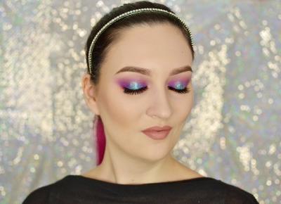 WIOSENNY KOLOROWY MAKIJAŻ Z PŁATKAMI NEONAIL ELECTRIC EFFECT | #TUTORIAL | Agata Welpa MakeUp Blog Beauty- najbardziej kolorowy blog o makijażu.