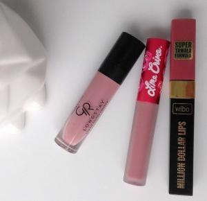 Pomadki matowe - Golden Rose, Lime Crime oraz Wibo  - Olandia