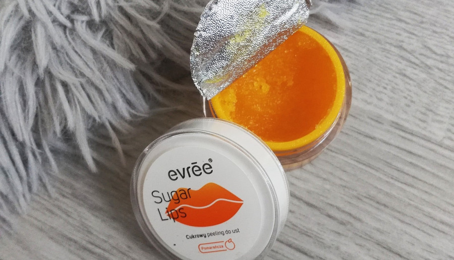 Evree - Sugar Lips, Cukrowy peeling do ust, pomarańcza.