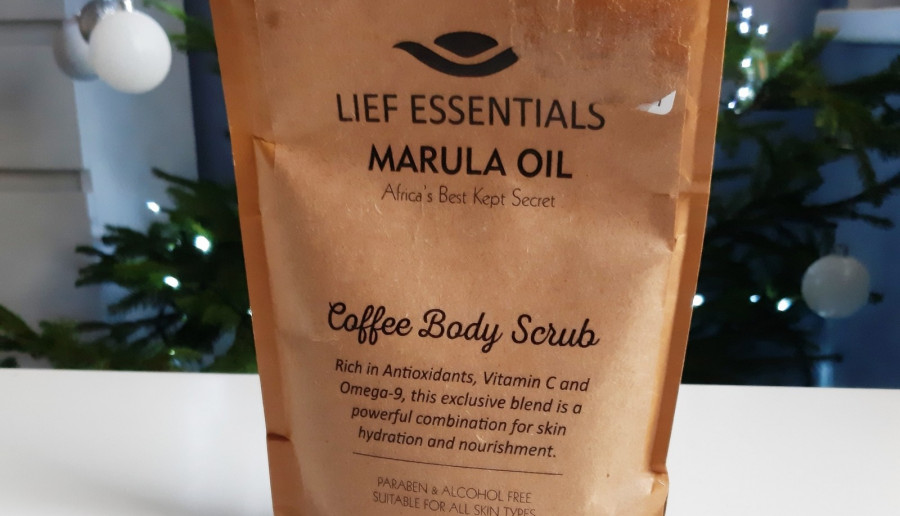 Lief Essentials - Coffee Body Scrub, Peeling do ciała, Kawowy, Marula Oil, Africa's Best Kept Secret.
