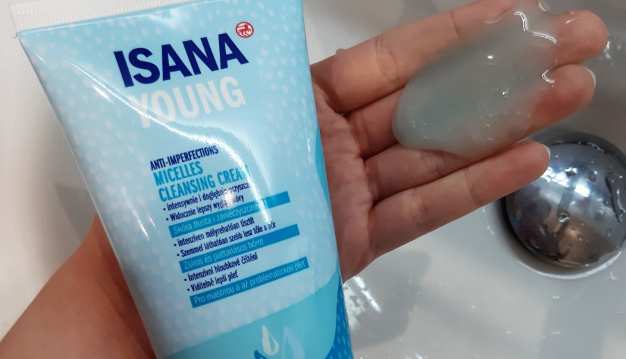 Isana - Young, Micelarny krem myjący, skóra tłusta i zanieczyszczona.