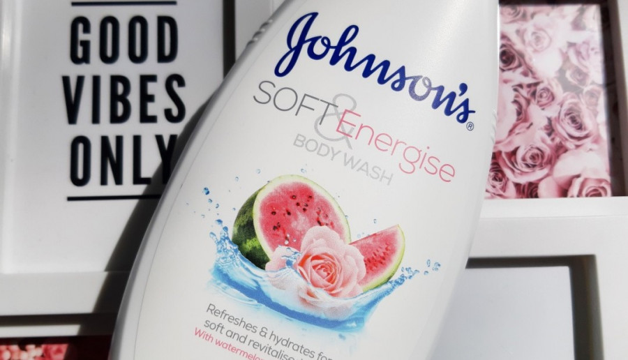 Johnson`s - Żel pod prysznic, Soft & Energise, Arbuz i róża.