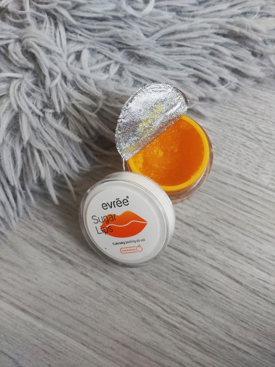 Evree - Sugar Lips, Cukrowy peeling do ust, pomarańcza