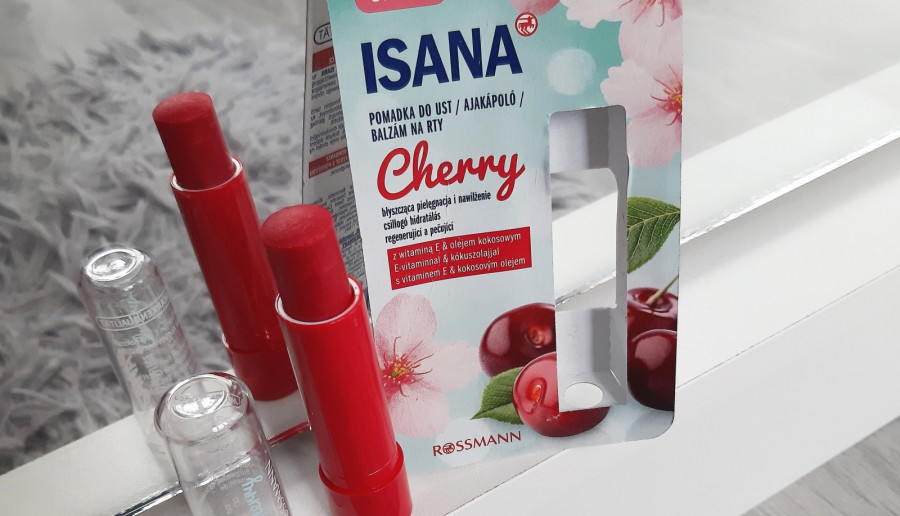 Isana - Pomadka ochronna do ust, Cherry.