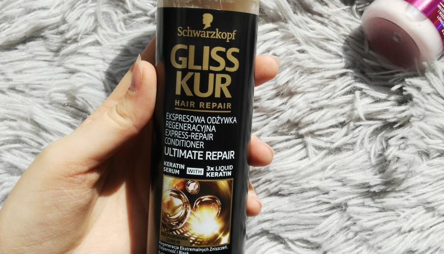 Schwarzkopf - Gliss Kur, Ultimate Repair, Odżywka do włosów w sprayu, Regeneracyjna, Ekspresowa.