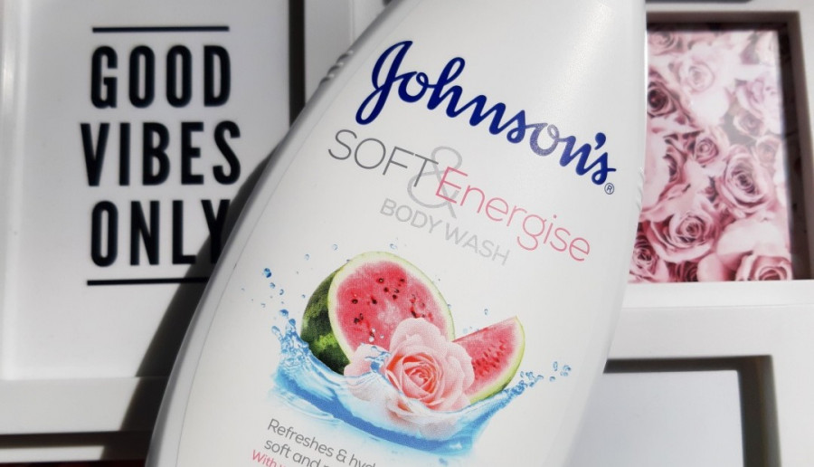 Johnson`s - Żel pod prysznic, Soft & Energise, Arbuz i róża.