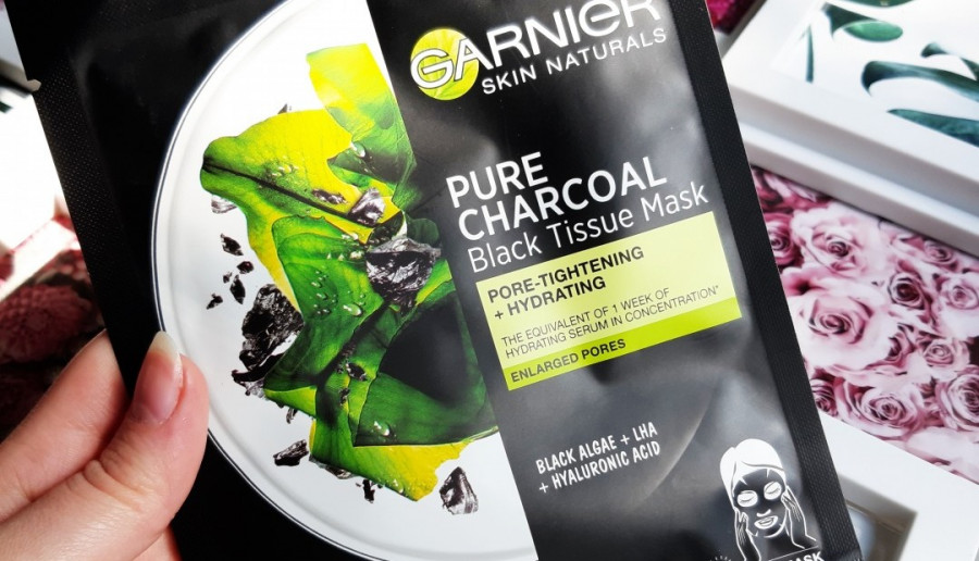 Garnier - Skin Naturals, Pure Charcoal, Maska do twarzy w płacie, Oczyszczająca i nawilżająca.