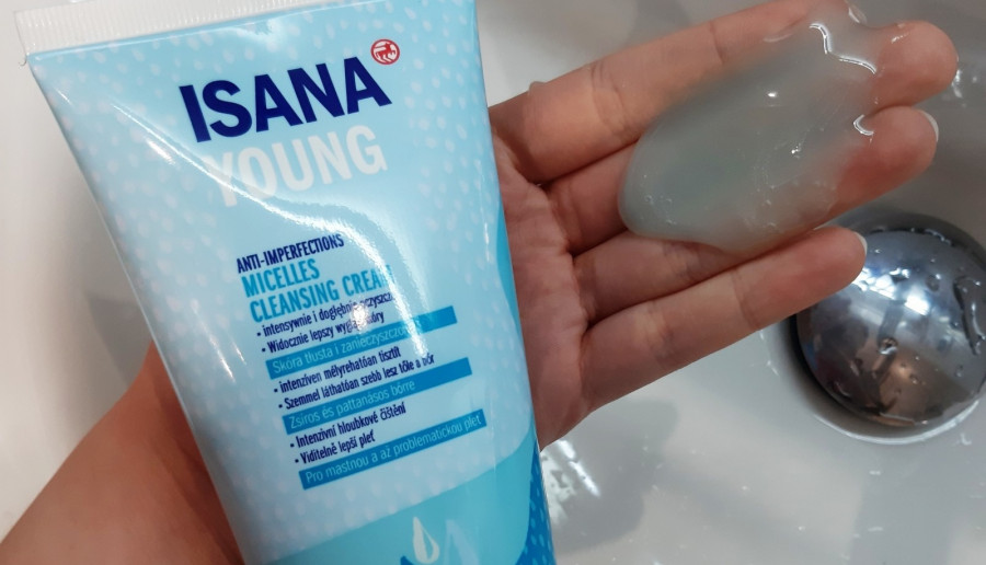 Isana - Young, Micelarny krem myjący, skóra tłusta i zanieczyszczona.
