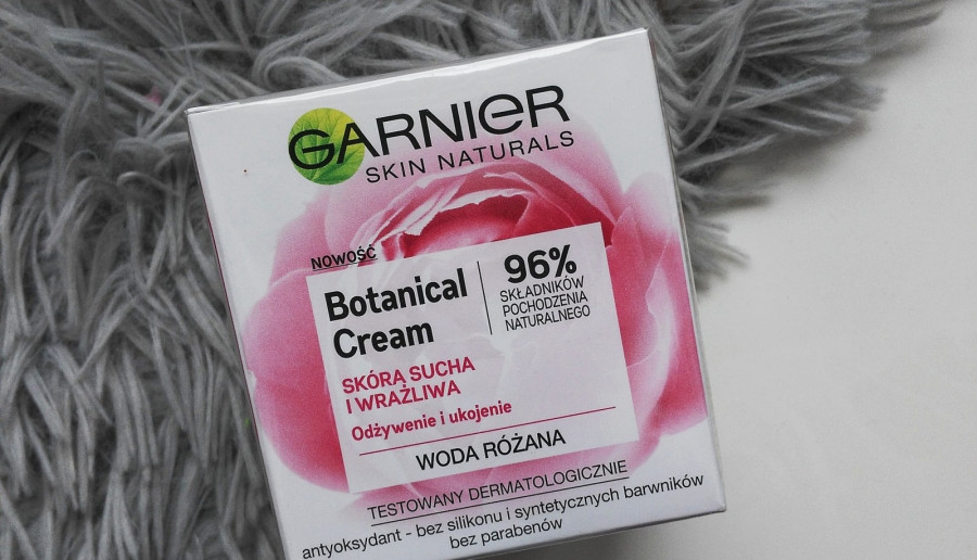 Garnier - Skin Naturals, Botanical Cream, Skóra sucha i wrażliwa, Woda różana.