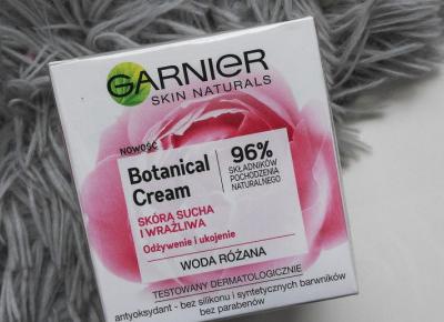 Garnier - Skin Naturals, Botanical Cream, Skóra sucha i wrażliwa, Woda różana.