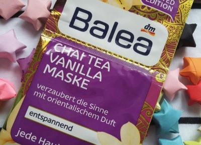 Balea - Chai Tea Vanilla, Odprężająca maseczka do twarzy z ekstraktem waniliowym o orientalnym zapachu.