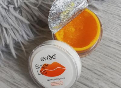 Evree - Sugar Lips, Cukrowy peeling do ust, pomarańcza.