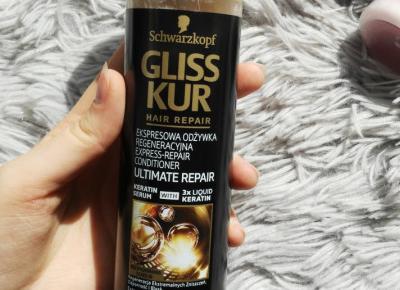 Schwarzkopf - Gliss Kur, Ultimate Repair, Odżywka do włosów w sprayu, Regeneracyjna, Ekspresowa.