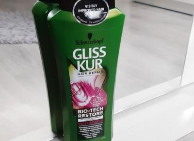 Schwarzkopf - Gliss Kur, Bio-Tech Restore, Szampon do włosów, Stymulacja mieszków włosowych, Włosy delikatne.