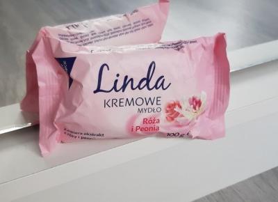 Linda - Mydło w kostce, Kremowe, Róża i peonia.
