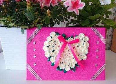 FÃ¼r Kinder - Bild Dekoration Herz mit Rosen 30x20 - ein DesignerstÃ¼ck von atelier-house-decor bei DaWanda