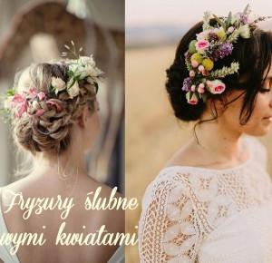 Fryzury ślubne z żywymi kwiatami | BARBEO Barbara Maciejewska