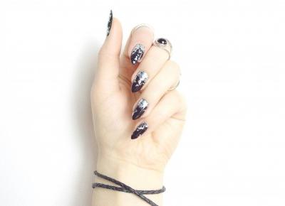 Jak ozdobić paznokcie sreberkiem? Czarno-srebrne zdobienie | #tokoniec - BeautypediaPatt | blog urodowy