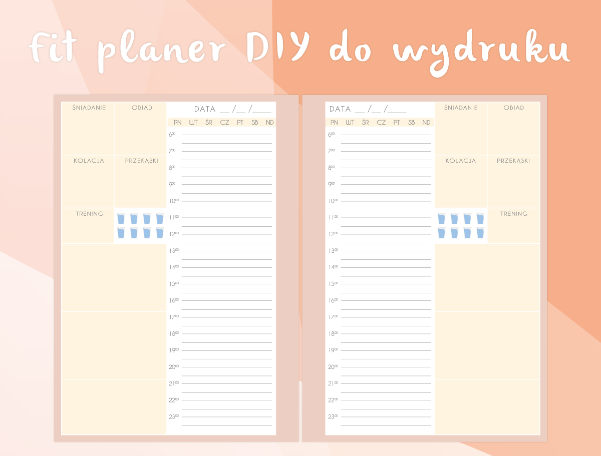 Fit planer DIY do wydruku | Blogodynka.pl