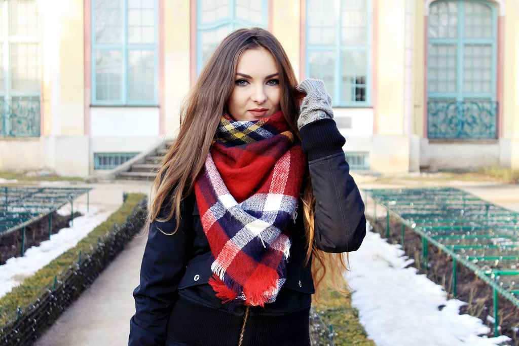 Red Plaid Scarf 