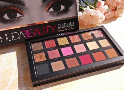 Recenzja: Huda Beauty, Textured Shadows Palette Rose Gold Edition, paleta cieni do powiek. – Ladyflower.pl