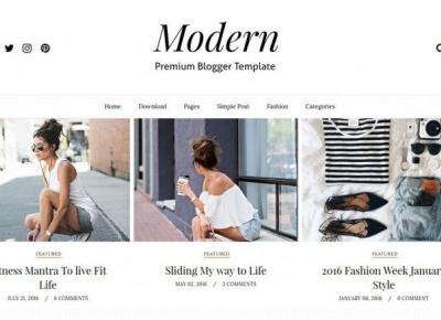 Modern Blogger Template Premium - Za darmo – Centrum Blogera