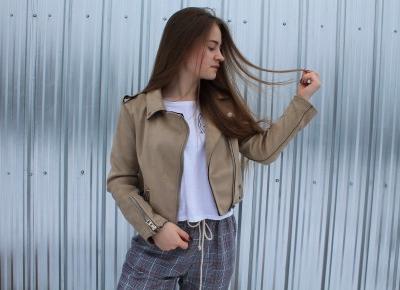 Plaid pants with camel jacket - always be yourself