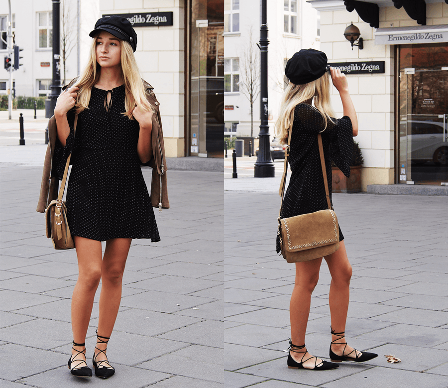 BLACK DRESS WITH DOTS +SPOSOBY NA JESIENNĄ CHANDRĘ – DALENA DAILY