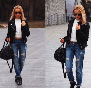 Dalena Daily: BOYFRIEND JEANS   LEATHER JACKET