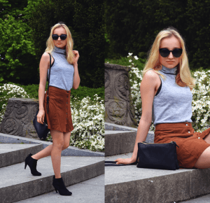 TURTLENECK TOP AND A-LINE SKIRT – DALENA DAILY