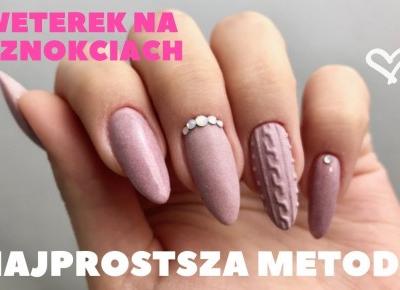 Sweterek na paznokciach - najprostsza i najtańsza metoda - Semilac kolekcja sweater weather