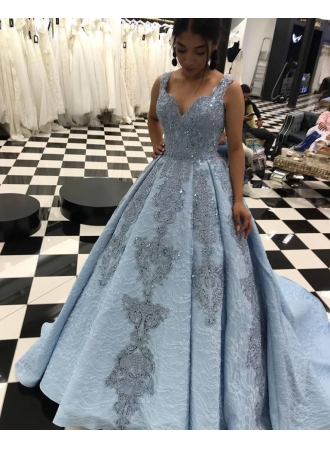 Elegante Blaues Abendkleid Spitze Abendkleider Lang Günstig Online Kaufen_Abendkleider_Kleider für Besondere Anlässe_Brautkleider,Abiballkleider,Abendkleider