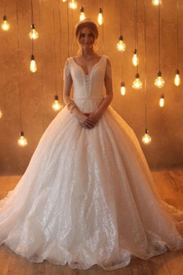 Designer Brautkleider Prinzessin | Hochzeitskleider Glitzer Online | Babyonlinedress.de