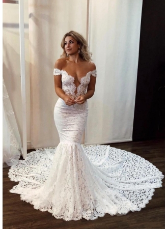 Sexy Brautkleid Meerjungfrau | Hochzeitskleider mit Spitze Online_Brautkleider Meerjungfrau_Brautkleider_Brautkleider,Abiballkleider,Abendkleider