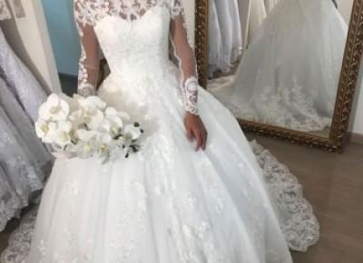 Elegante Brautkleider mit Ärmel | Spitze Hochzeitskleider Prinzessin_Brautkleider Mit Ärmel_Brautkleider_Brautkleider,Abiballkleider,Abendkleider