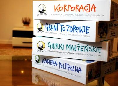 Korporacja - recenzja gry planszowej ilustrowanej rysunkami A. Mleczki