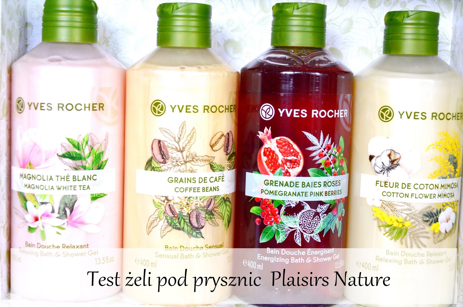 Dorota Pisze.pl: Test żeli pod prysznic. Nowości od Yves Rocher. Ziarna Kawy oraz Owoc Granatu z czerwonym pieprzem. 