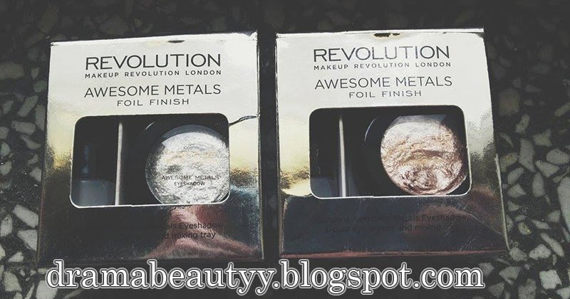 uroda dramatycznie.: RECENZJA: Makeup Revolution - Awesome Metals Foil Finish: Rose Gold i Pure Platinum   SWATCHE