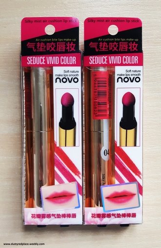 NOVO Makeup | Silky mist air cushion lipstick nr 04 i 08 - Dusty Red Place