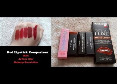 Red Lipstick Swatches | MAC Chili, Russian Red, Ruby Woo | Jeffree Star Wifey and more