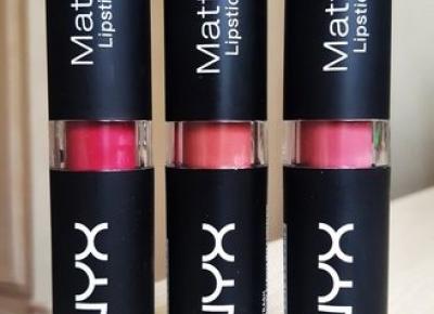 NYX Matte Lipstick - krótka recenzja i swatche - Dusty Red Place