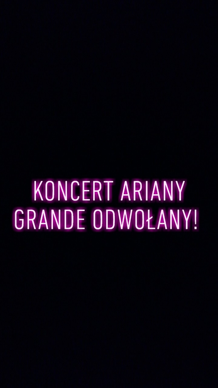 Koncert Ariany Grande odwołany!