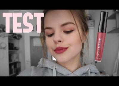 NAJLEPSZA POMADKA DROGERYJNA? TEST POMADKI RIMMEL STAY MATTE