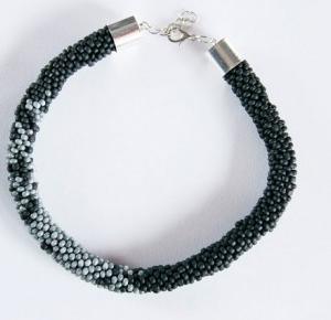 Nad kubkiem herbaty - handmade: Kolia - choker beadingowa