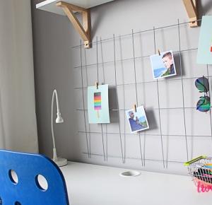 Kratka nad biurko diy - druciany organizer - Twoje DIY