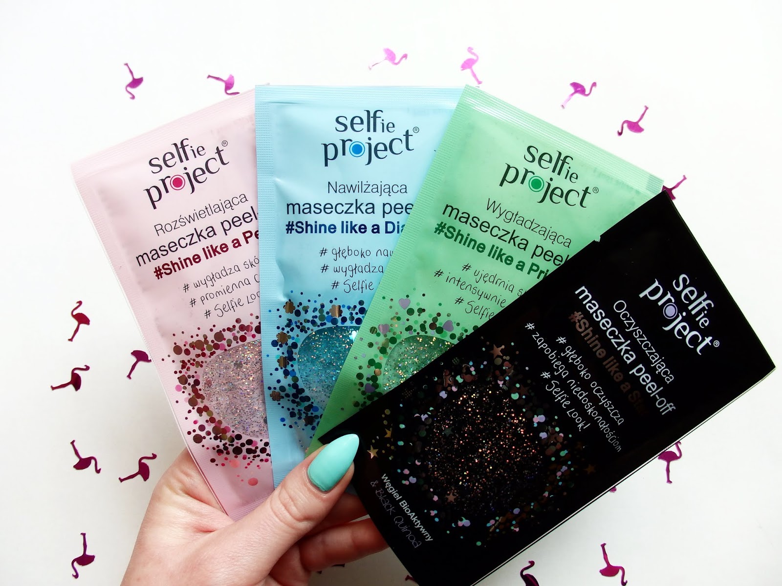 Błyszczące maseczki Selfie Project Peel-off Shine Like - hit czy kit? Recenzja GalaxyMask | Jednafiga Blog