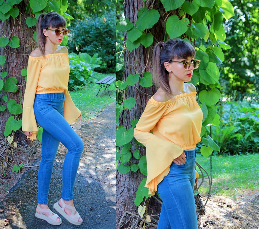 Jointy&Croissanty: denim and yellow