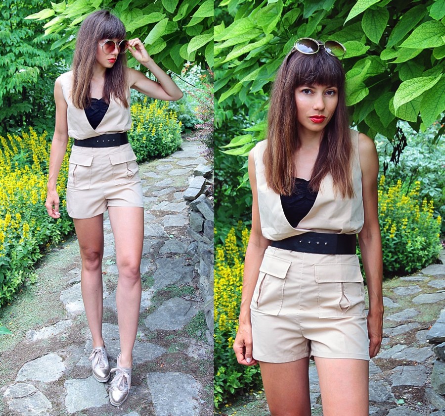 Jointy&Croissanty;: beige playsuit